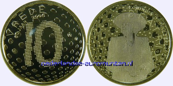 10 Euro Goud 2005 -  60 Jaar einde van de 2e Wereldoorlog