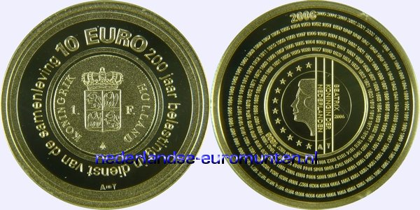 10 Euro Goud 2006 - 200 jaar Belastingdienst