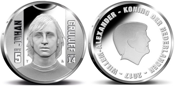 5 Euro Nederland 2017 - Johan Cruijff Vijfje Zilver