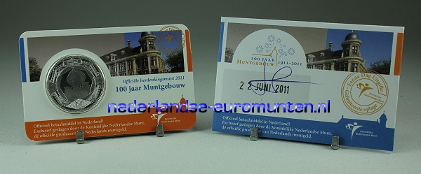5 Euro Nederland 2011 - 100 jaar muntgebouw - Eerste Dag Uitgifte